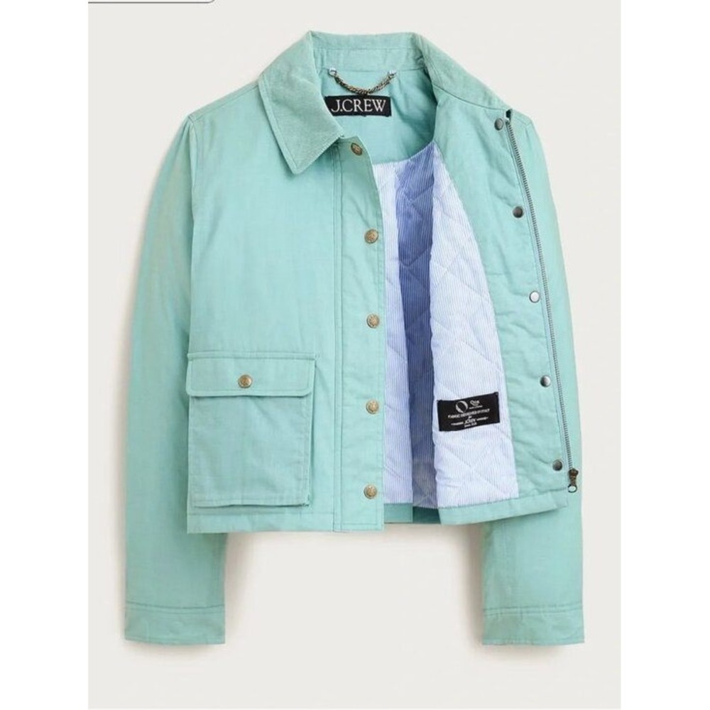 J. Crew Mint Green Lightweight Cotton Jacket